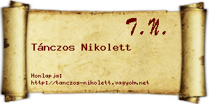 Tánczos Nikolett névjegykártya