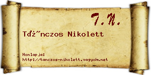 Tánczos Nikolett névjegykártya