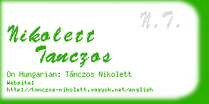 nikolett tanczos business card